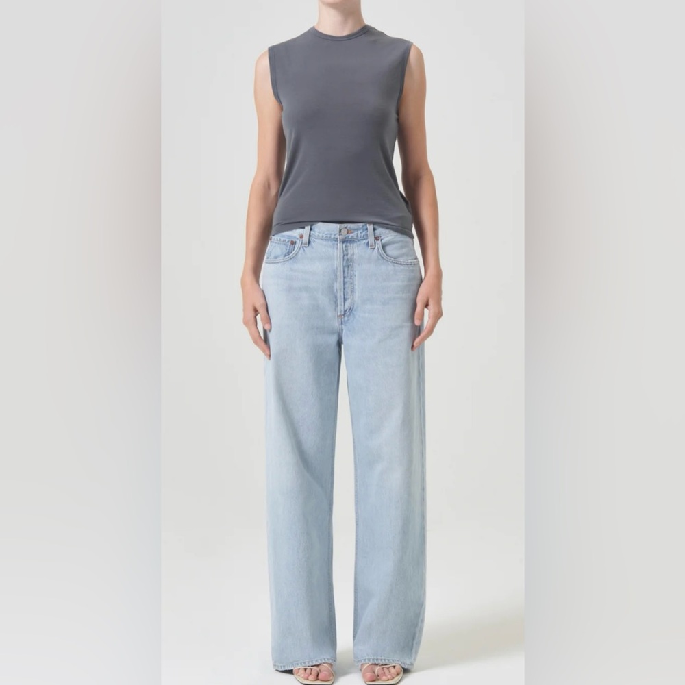 Agolde Blue Flare Wide Leg Denim